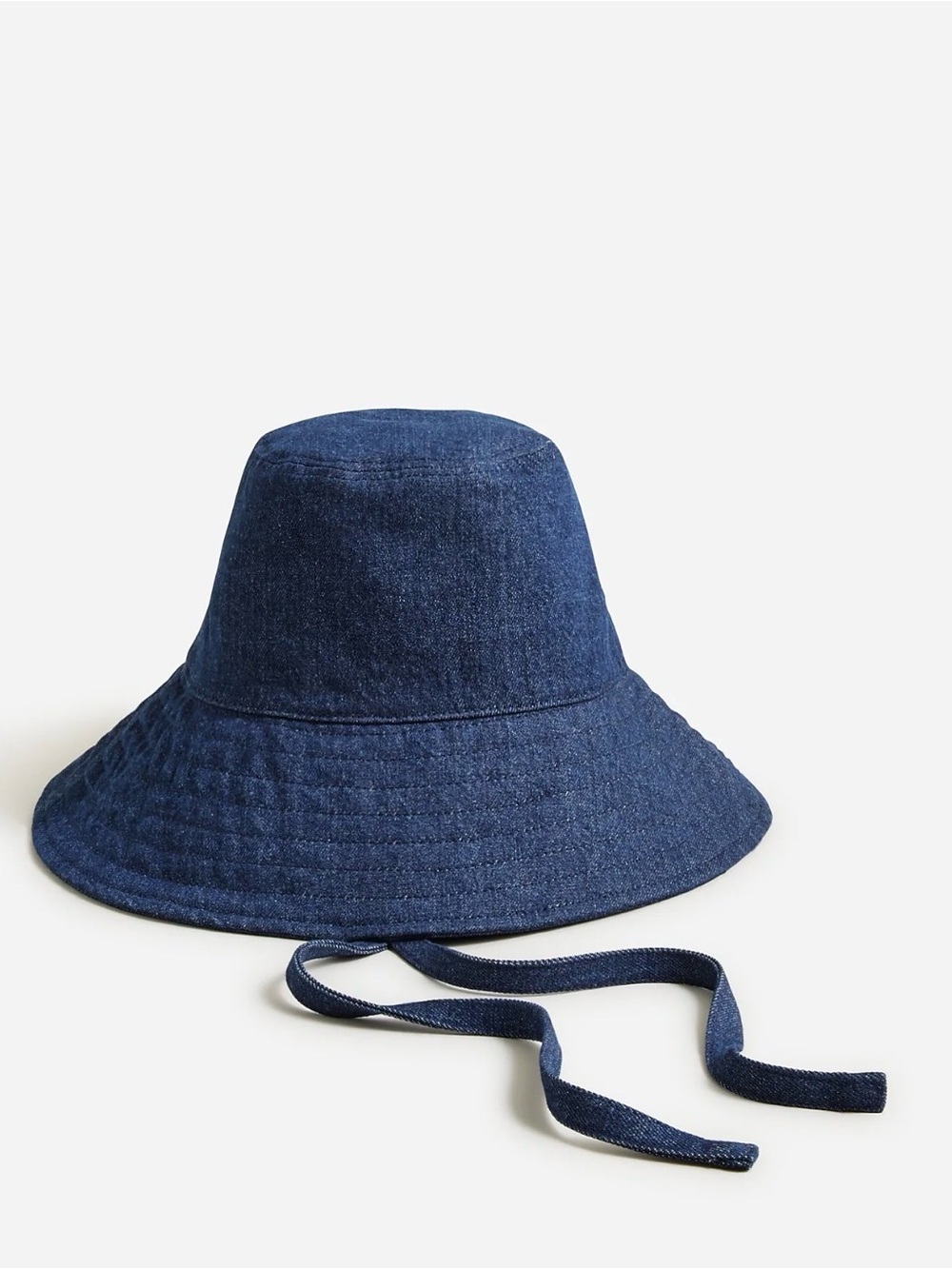 J. Crew Denim Blue Bucket Hat with Chin Ties